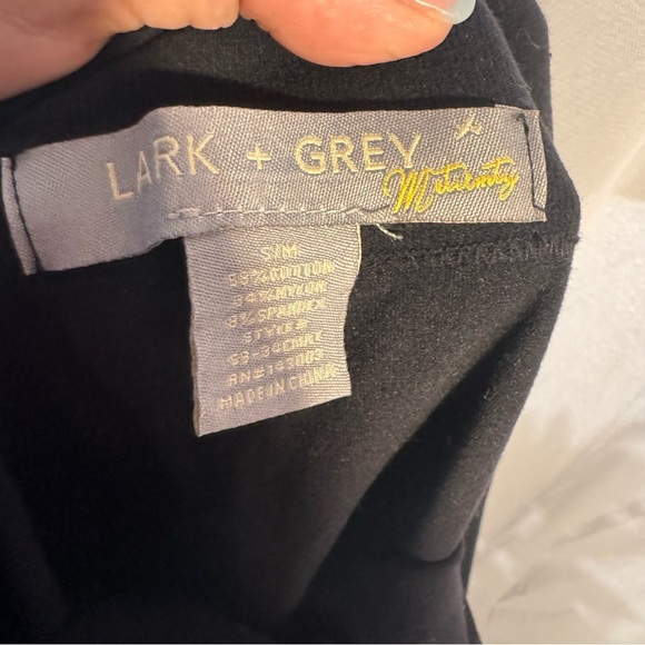 Lark + Grey Maternity Leggings Small Medium Black S/M Stretch Comfy Casual Pants - Picture 3 of 4